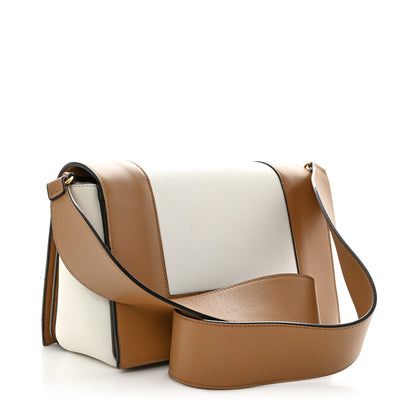 Celine Shiny Smooth Calfskin Medium Frame Shoulder Bag Tan Optic White 3 of 12