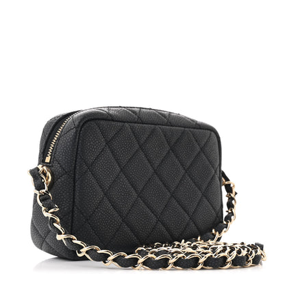 Chanel Iridescent Caviar Quilted Mini Coco Tassel Camera Case Black 3 of 10