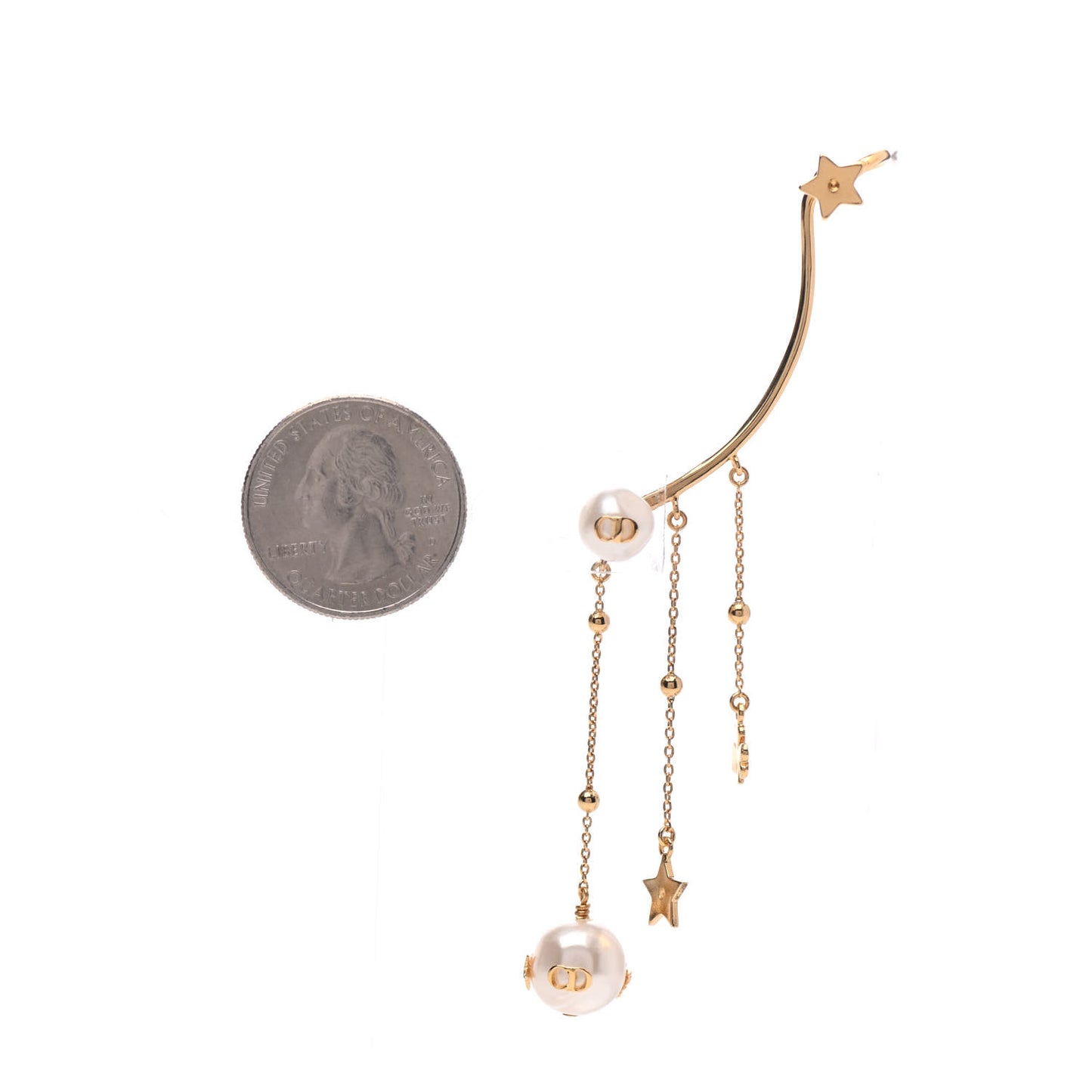 Pearl Shiny-D Earring Gold