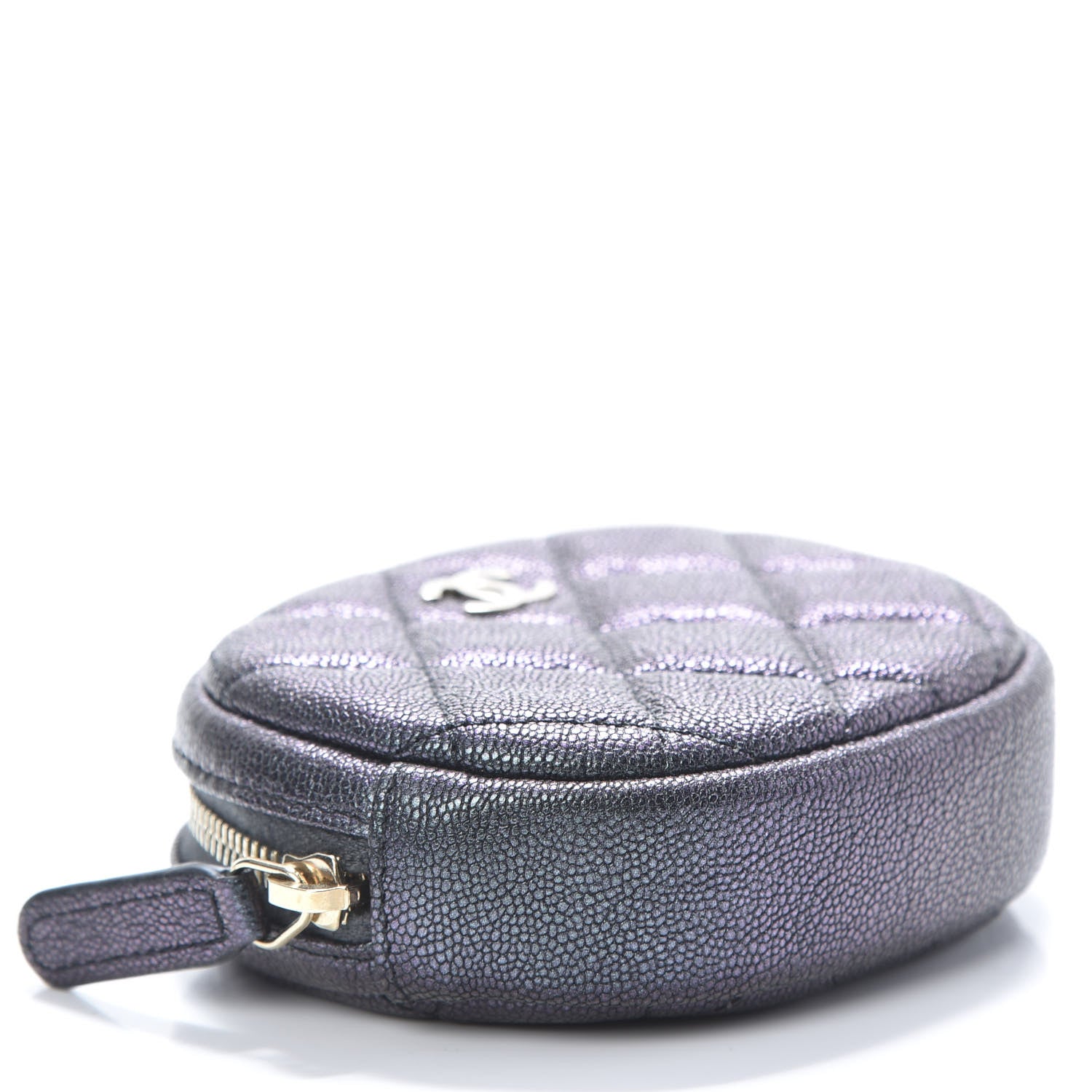 Chanel Iridescent Caviar Quilted Zip Around Classic Coin Purse Black 4 of 8