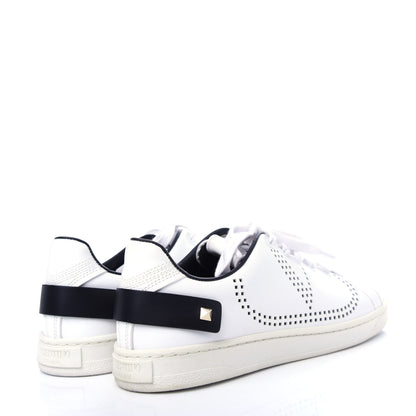 Valentino Garavani Calfskin Womens Backnet Sneakers 37.5 White Black 4 of 10