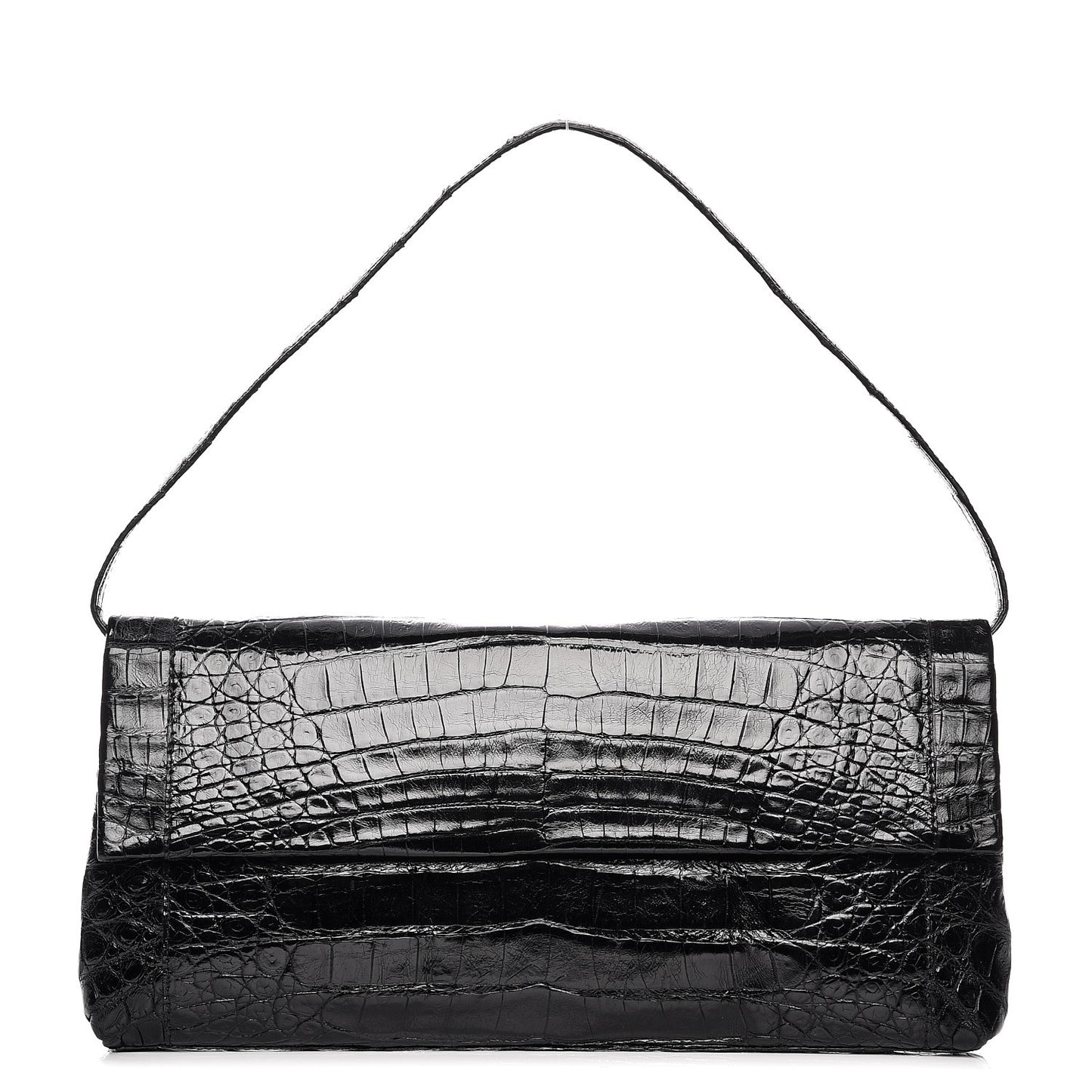 Crocodile Gotham Clutch Black