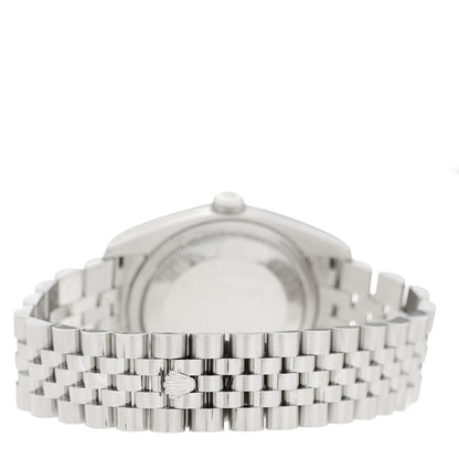 Rolex Stainless Steel 18K White Gold 36mm Oyster Perpetual Datejust Watch White Roman 116234 3 of 5