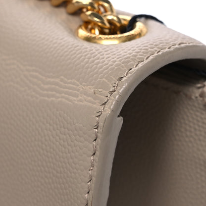 Saint Laurent Grain De Poudre Small Monogram Kate Satchel Dark Beige 15 of 15