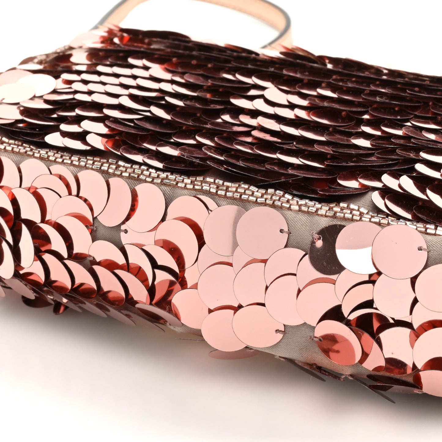Satin Paillettes Catalan Mirror Mini Baguette 1997 Antico Rame