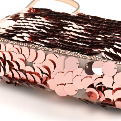 Fendi Satin Paillettes Catalan Mirror Mini Baguette 1997 Antico Rame 10 of 11
