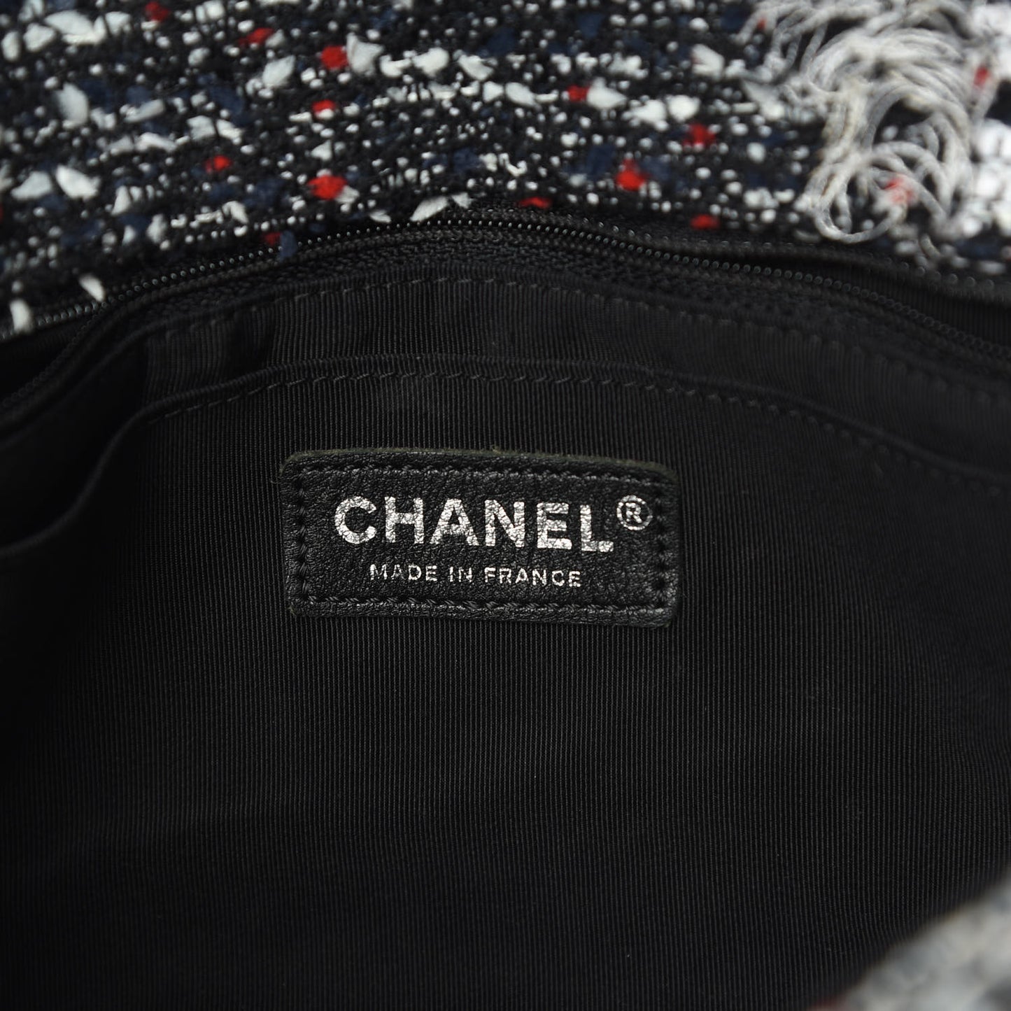 Tweed Pompom Flap Bag Multicolor