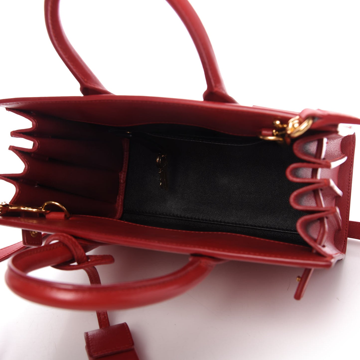 Calfskin Nano Sac De Jour Lipstick Red