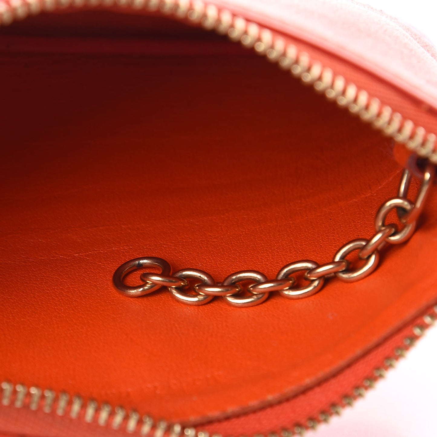 Lambskin Bi-Color Solo Coin Red Orange