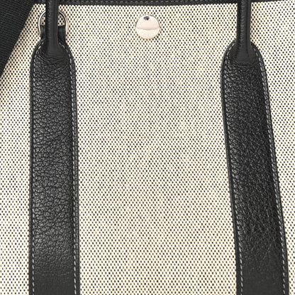 Hermes Twill D H Negonda Garden Party 30 TPM Ecru Black 6 of 9