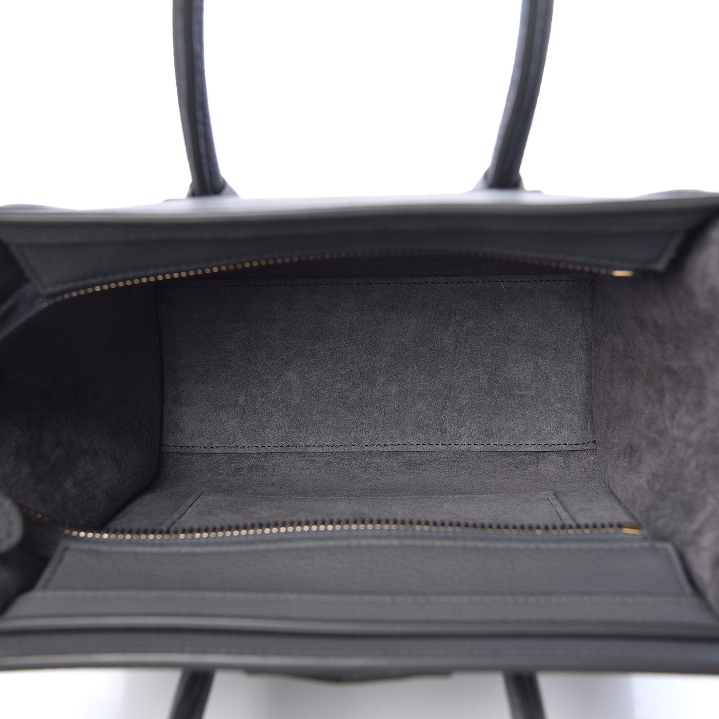 Drummed Calfskin Nano Luggage Kohl