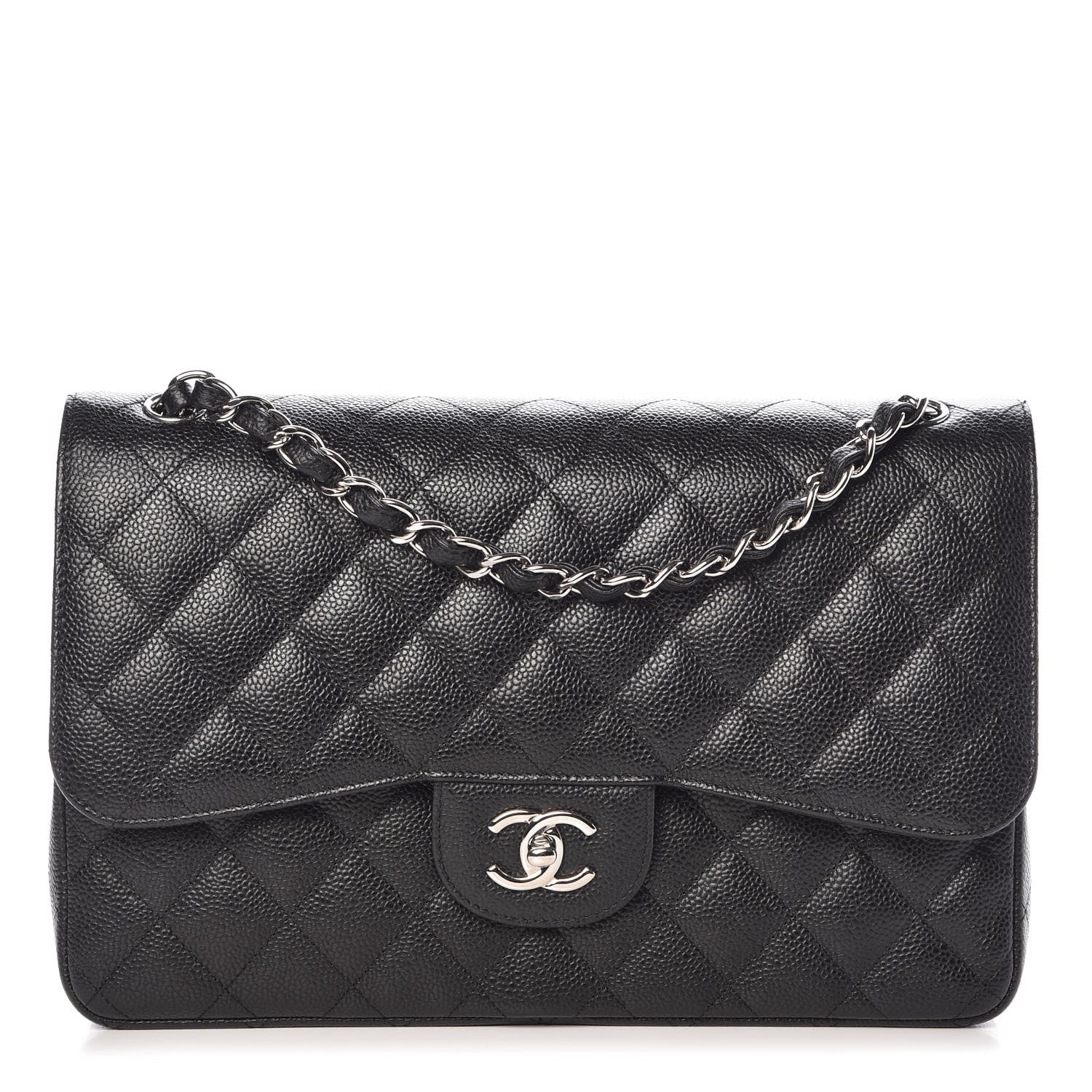 Chanel Caviar Quilted Jumbo Double Flap Black 1 of 10