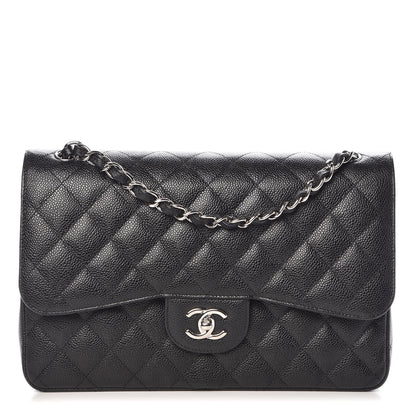 Chanel Caviar Quilted Jumbo Double Flap Black 1 of 10