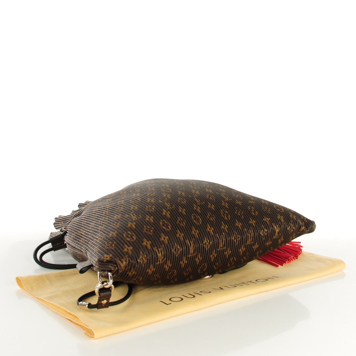 Louis Vuitton Monogram Canvas Pleated Explorer Bag MM 4 of 8