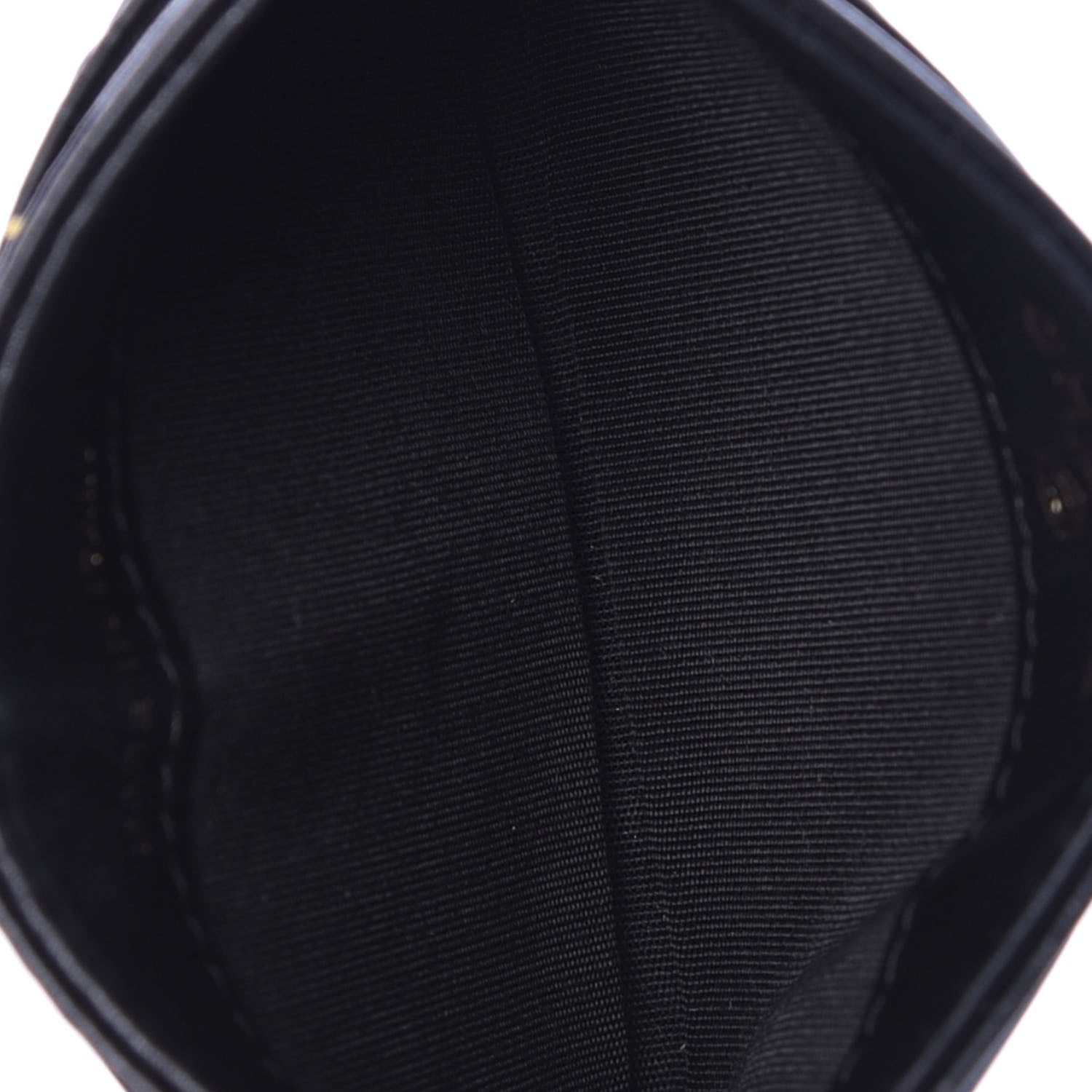 Chanel Lambskin Camellia Embossed Card Holder Black Gold 5 of 9