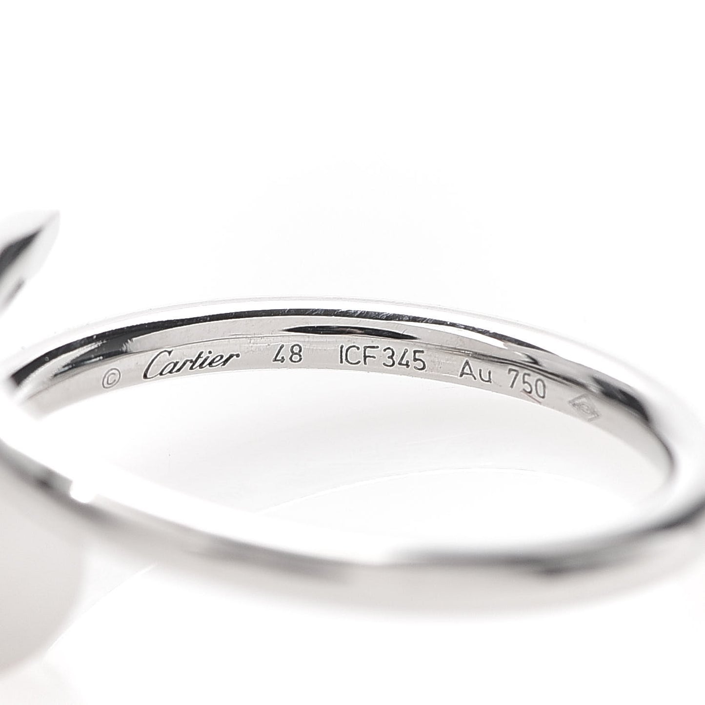 18K White Gold Small Juste Un Clou Ring 48 4.5