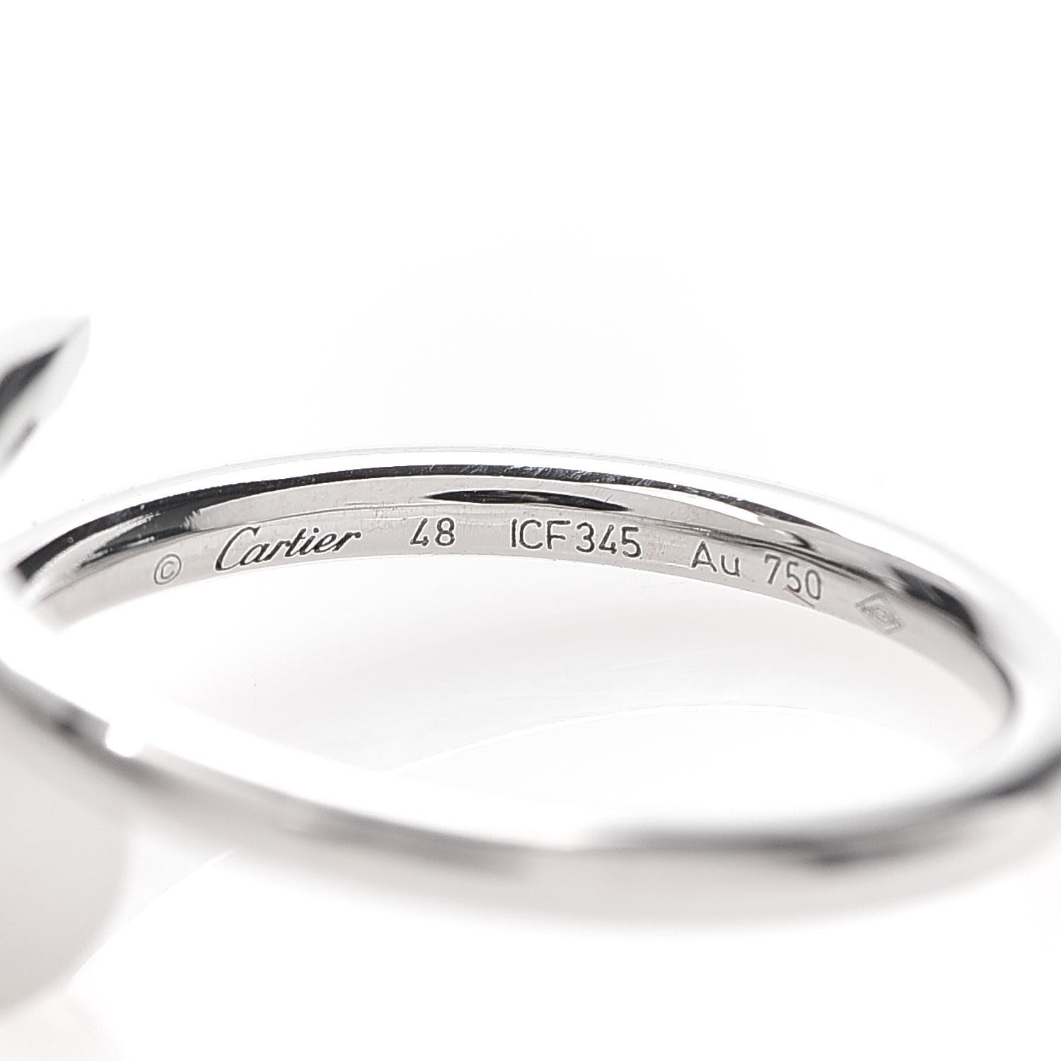 Cartier 18K White Gold Small Juste Un Clou Ring 48 4.5 5 of 5