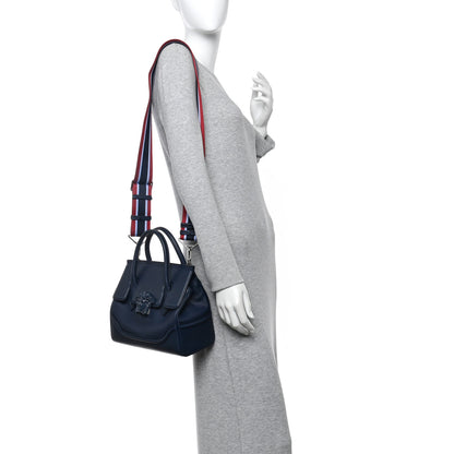Versace Calfskin Medium Palazzo Empire Bag Navy Blue 2 of 12
