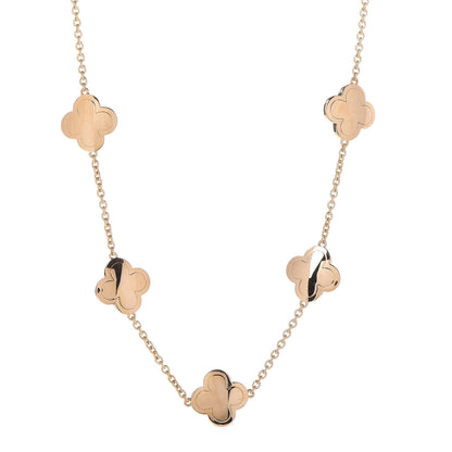Van Cleef & Arpels 18K Yellow Gold Pure Alhambra 9 Motif Necklace 1 of 5