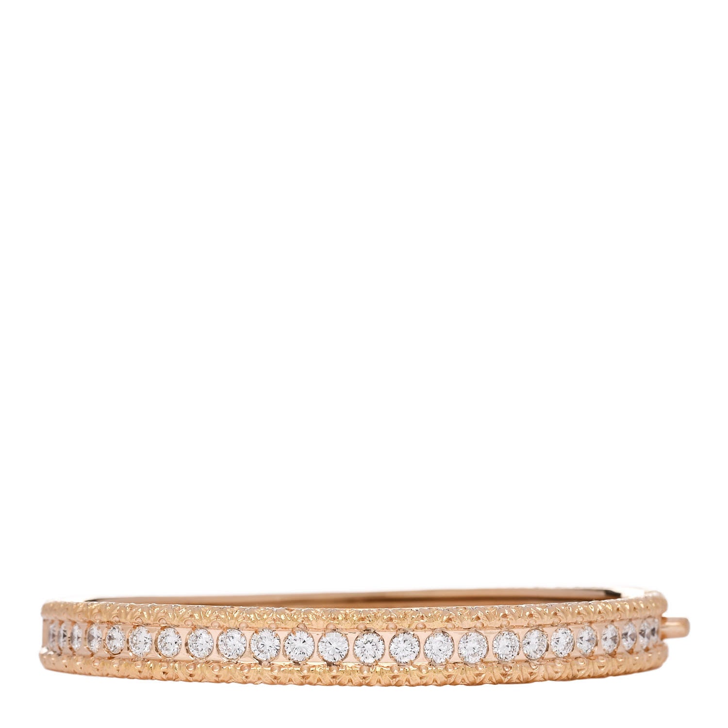 Roberto Coin 18K Rose Gold Diamond Cento Bangle Bracelet 1 of 7