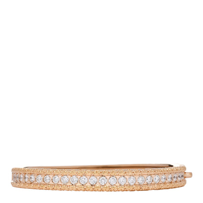 Roberto Coin 18K Rose Gold Diamond Cento Bangle Bracelet 1 of 7