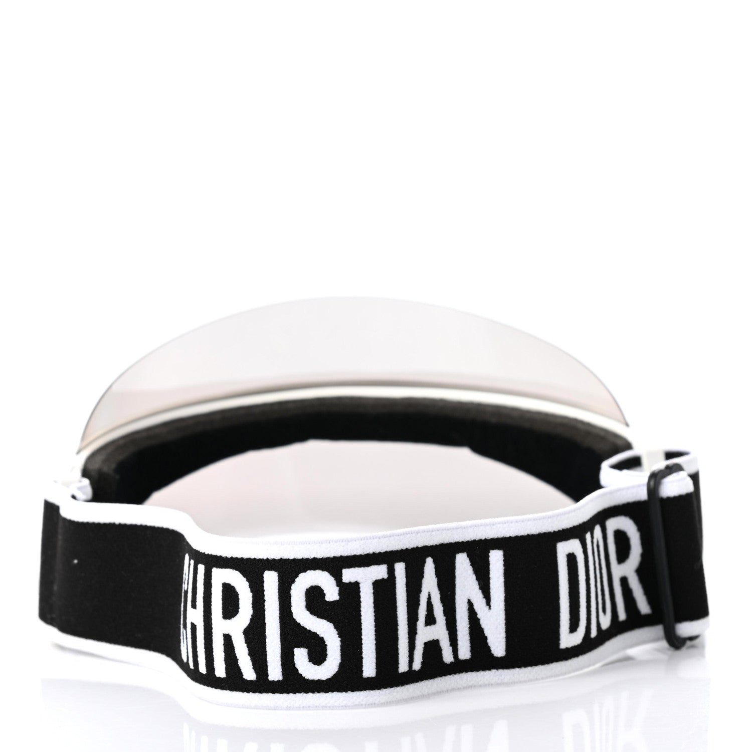 Christian Dior Mirrored DiorClub1 Sun Visor White Black 6 of 7
