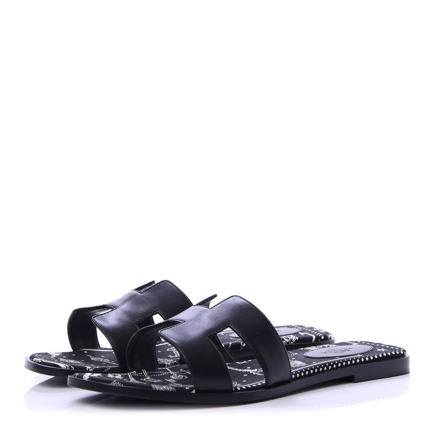 Calfskin Oran Sandals 40 Black