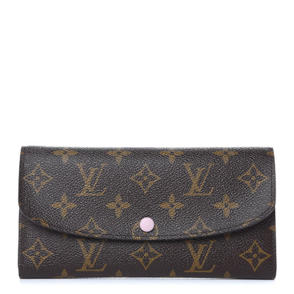 Louis Vuitton Monogram Emilie Wallet Rose Ballerine 1 of 10