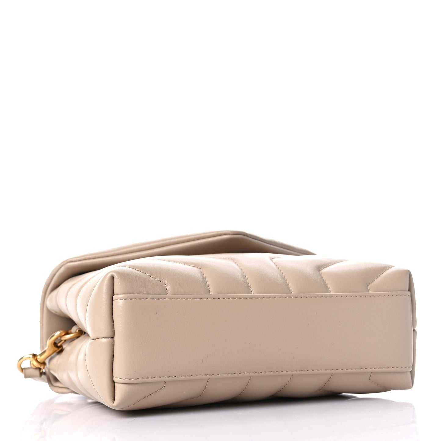 Calfskin Y Quilted Monogram Toy Loulou Crossbody Bag Latte