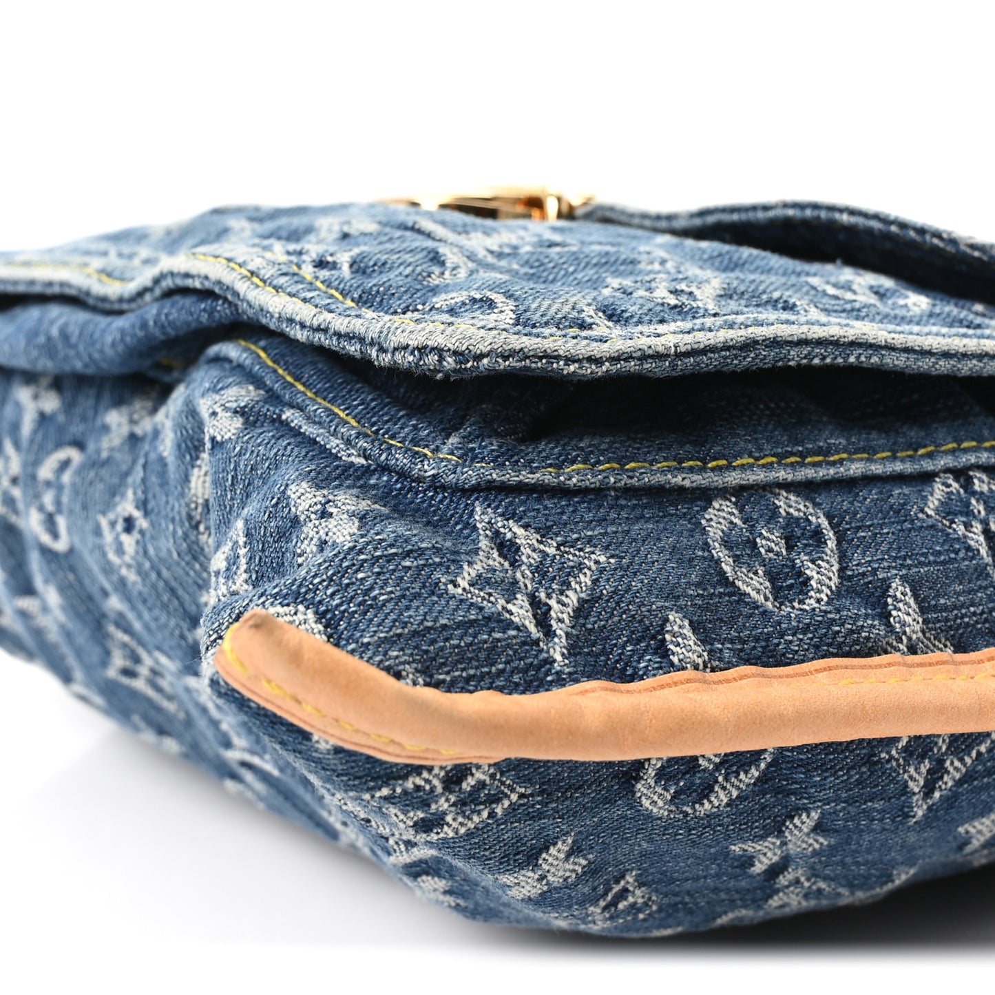 Monogram Denim Sac Plat Blue