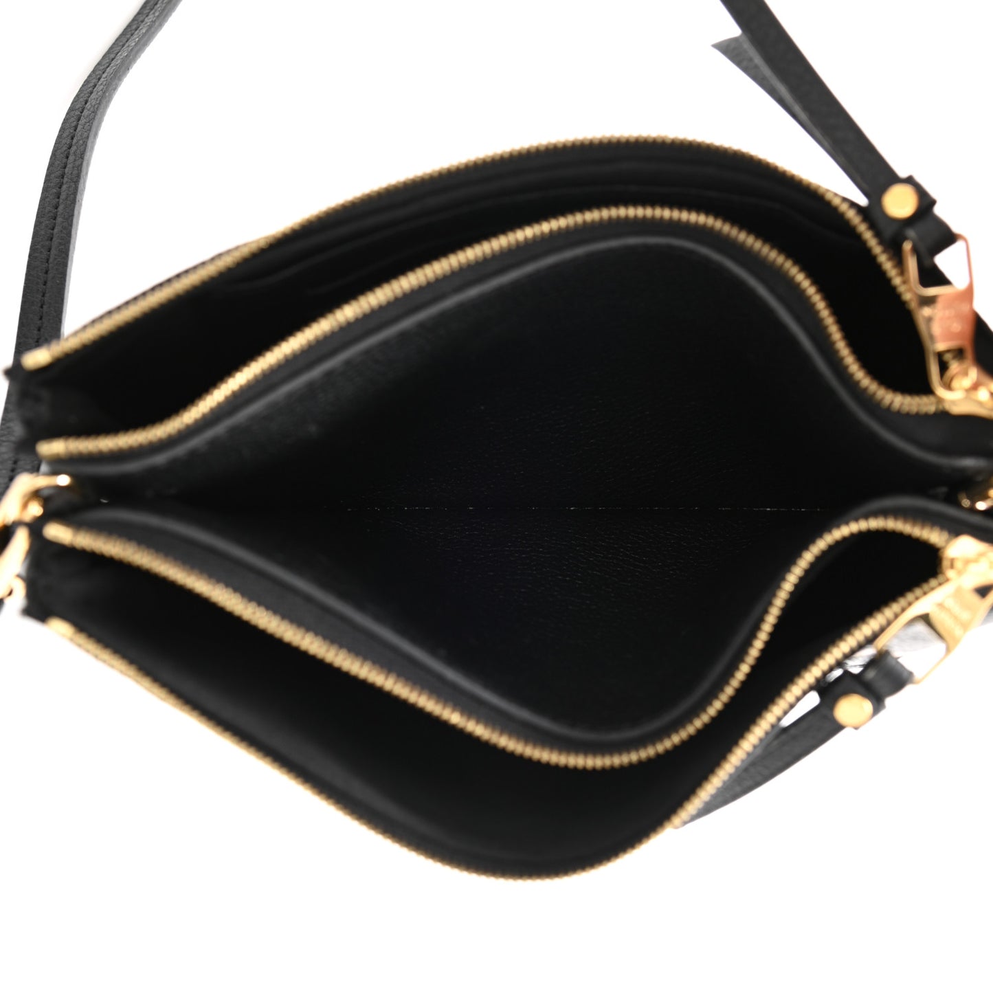 Empreinte Monogram Giant Double Zip Pochette Black Cream