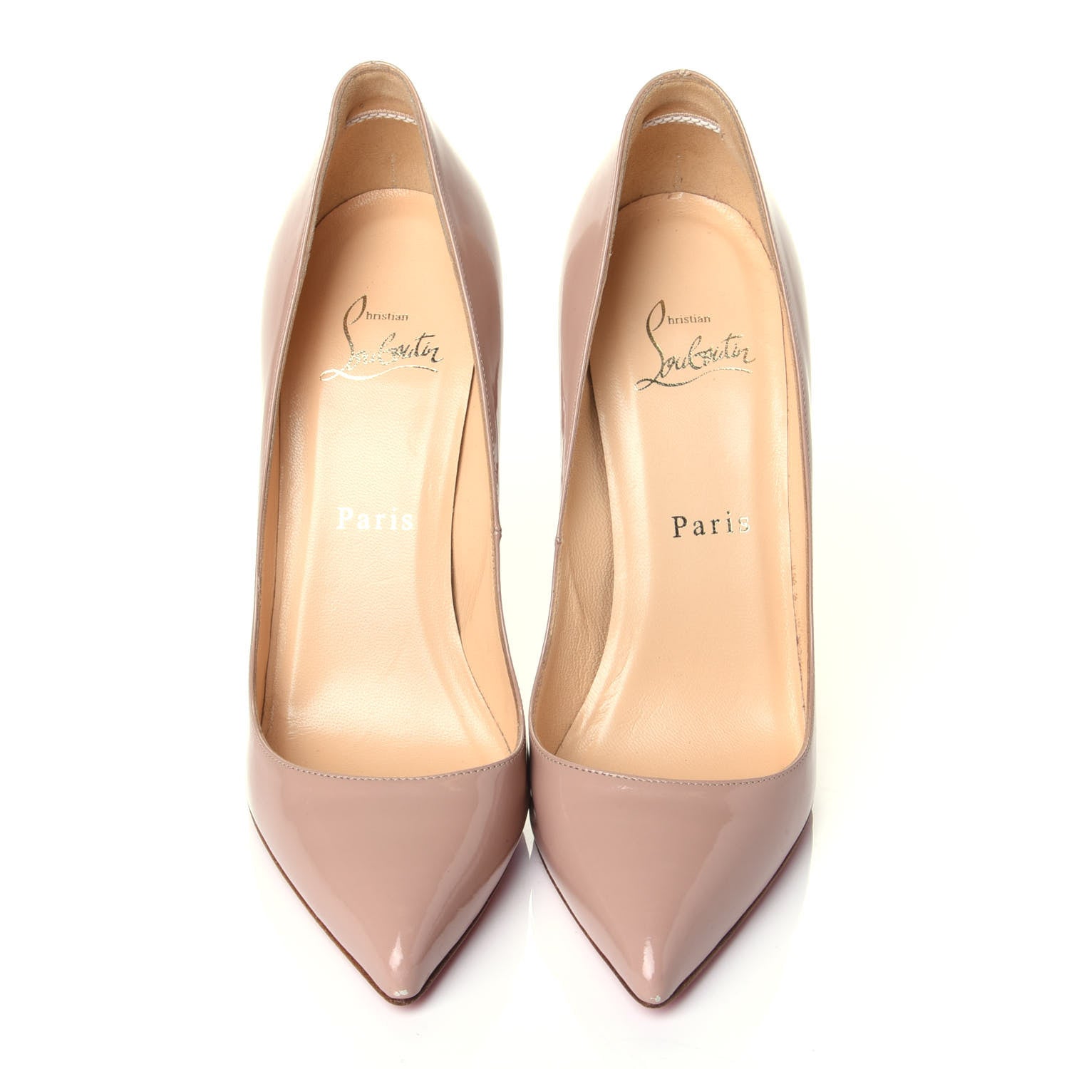 Christian Louboutin Patent Pigalle 120 Pumps 36 Nude 5 of 10
