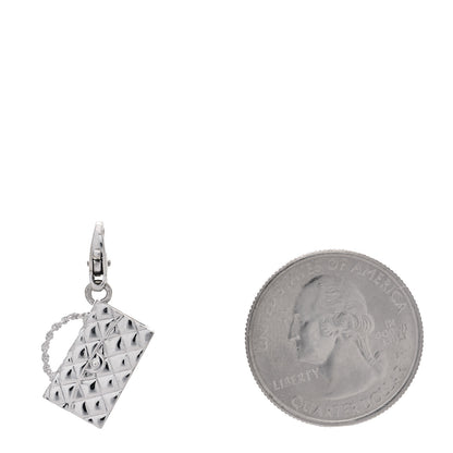 Chanel 18K White Gold Classic Flap Charm 3 of 4