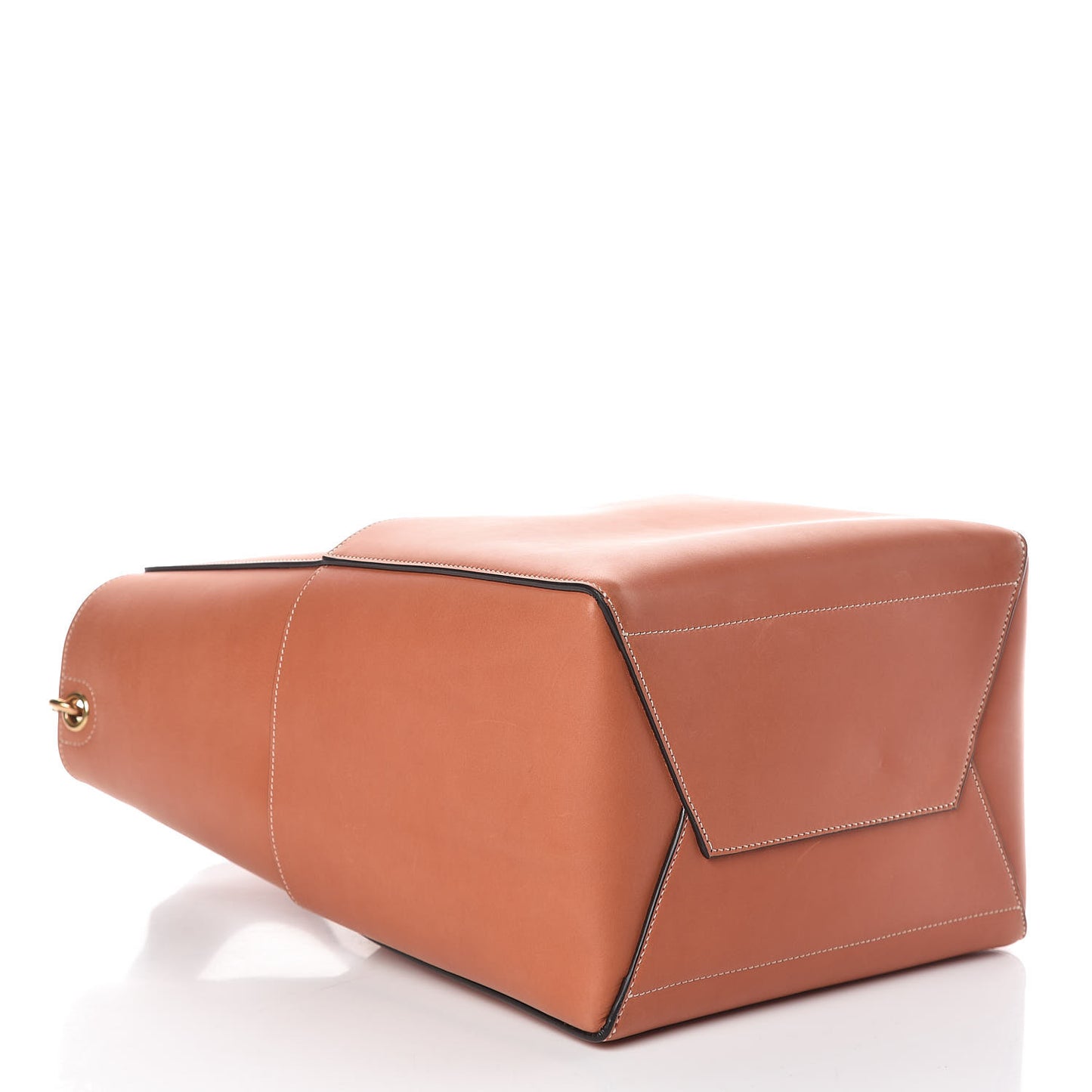Natural Calfskin Sangle Bucket Bag Terracotta