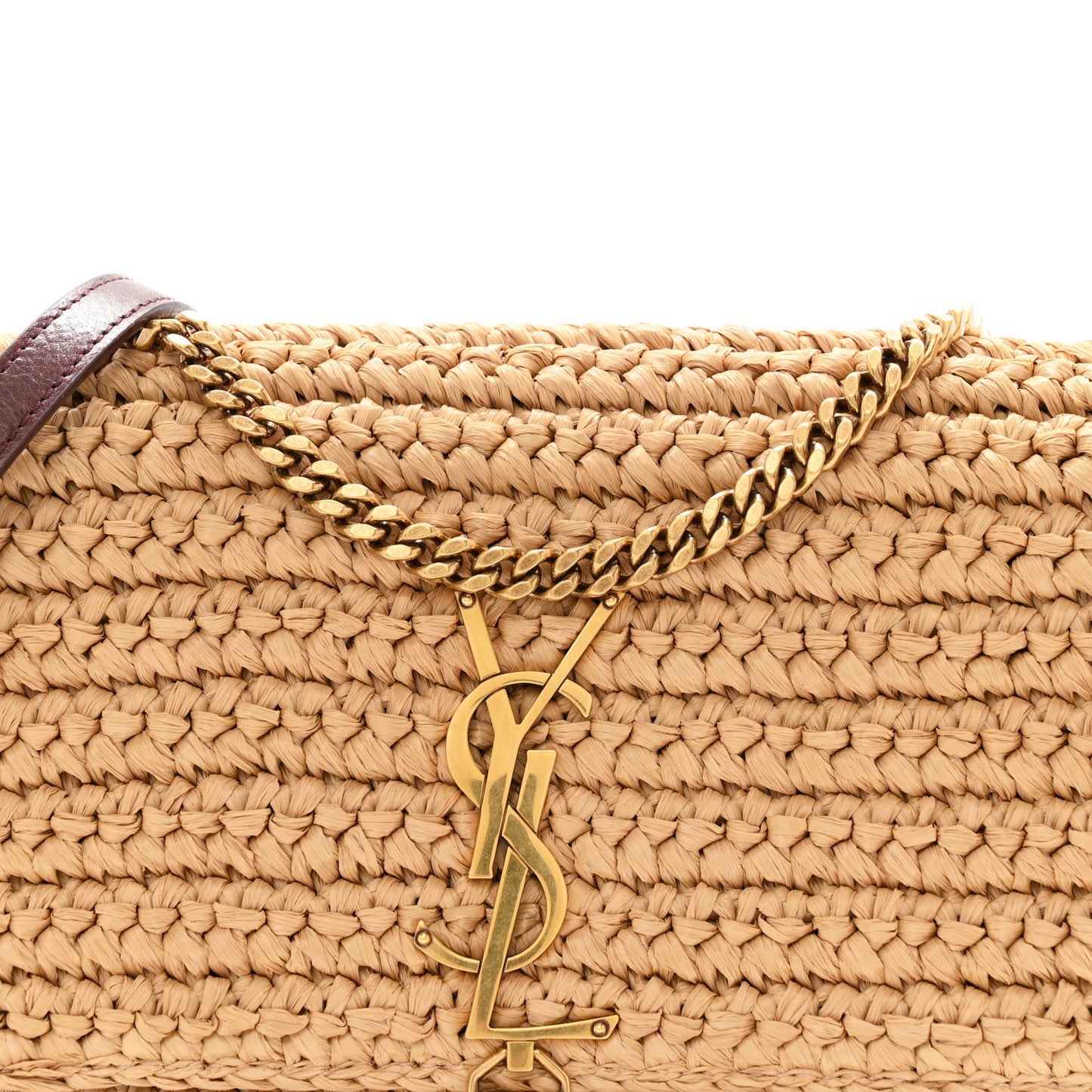 Raffia Monogram Tassel Kate 99 Dark Nude
