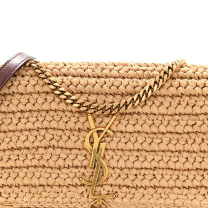 Saint Laurent Raffia Monogram Tassel Kate 99 Dark Nude 8 of 10