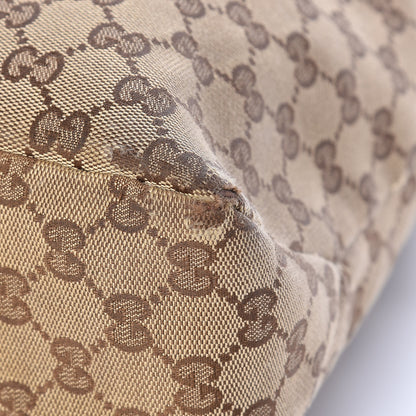 Gucci Monogram Medium Horsebit Chain Hobo Dark Brown 11 of 13