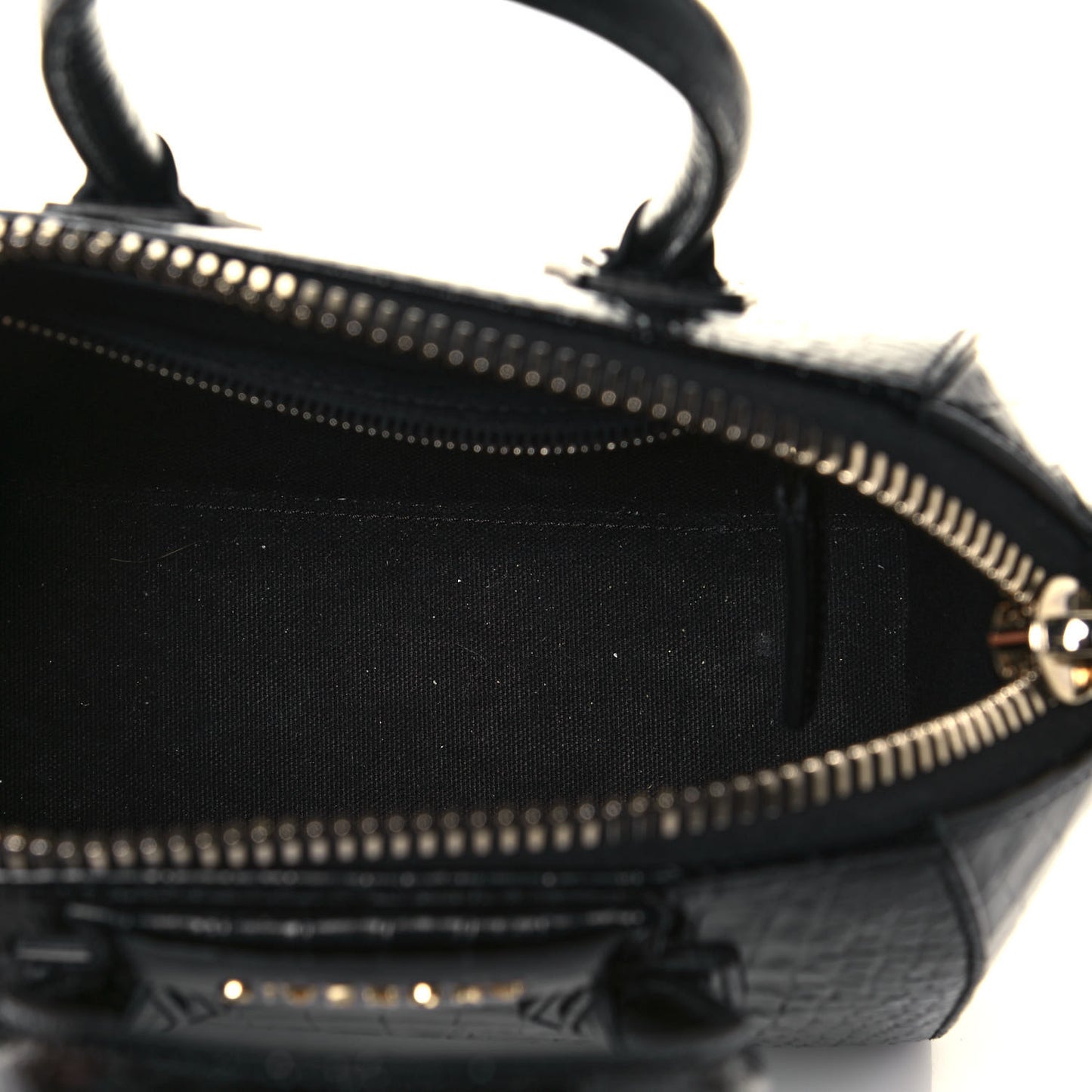 Calfskin Crocodile Embossed Mini Antigona Black