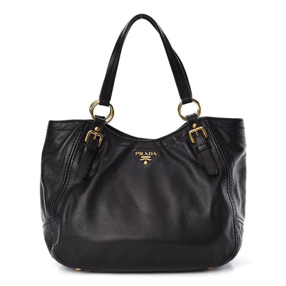 Prada Soft Calf Tote Black 1 of 12