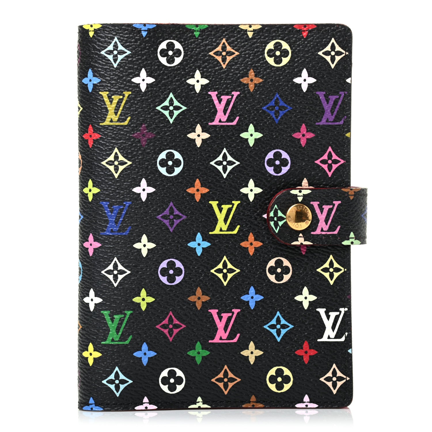 Louis Vuitton Monogram Multicolor Small Ring Agenda Cover Black Grenade 1 of 8
