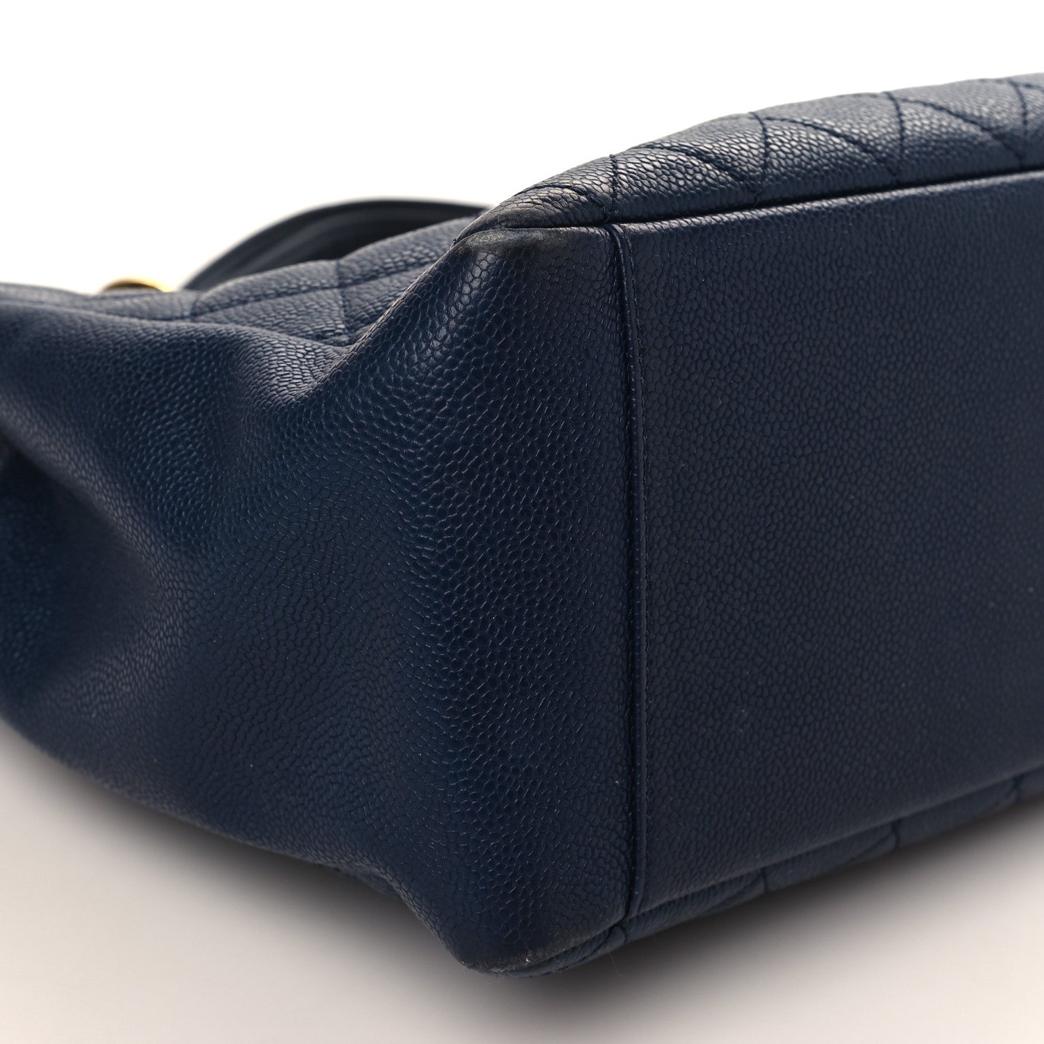 Chanel Caviar Quilted Grand Shopping Tote GST Dark Navy Blue 8 of 11