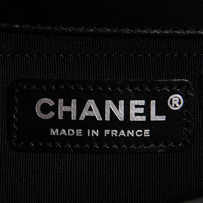 Chanel Goatskin Quilted Medium Boy Handle Flap Black 7 of 9