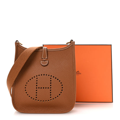 Hermes Taurillon Clemence Evelyne TPM Gold 11 of 11