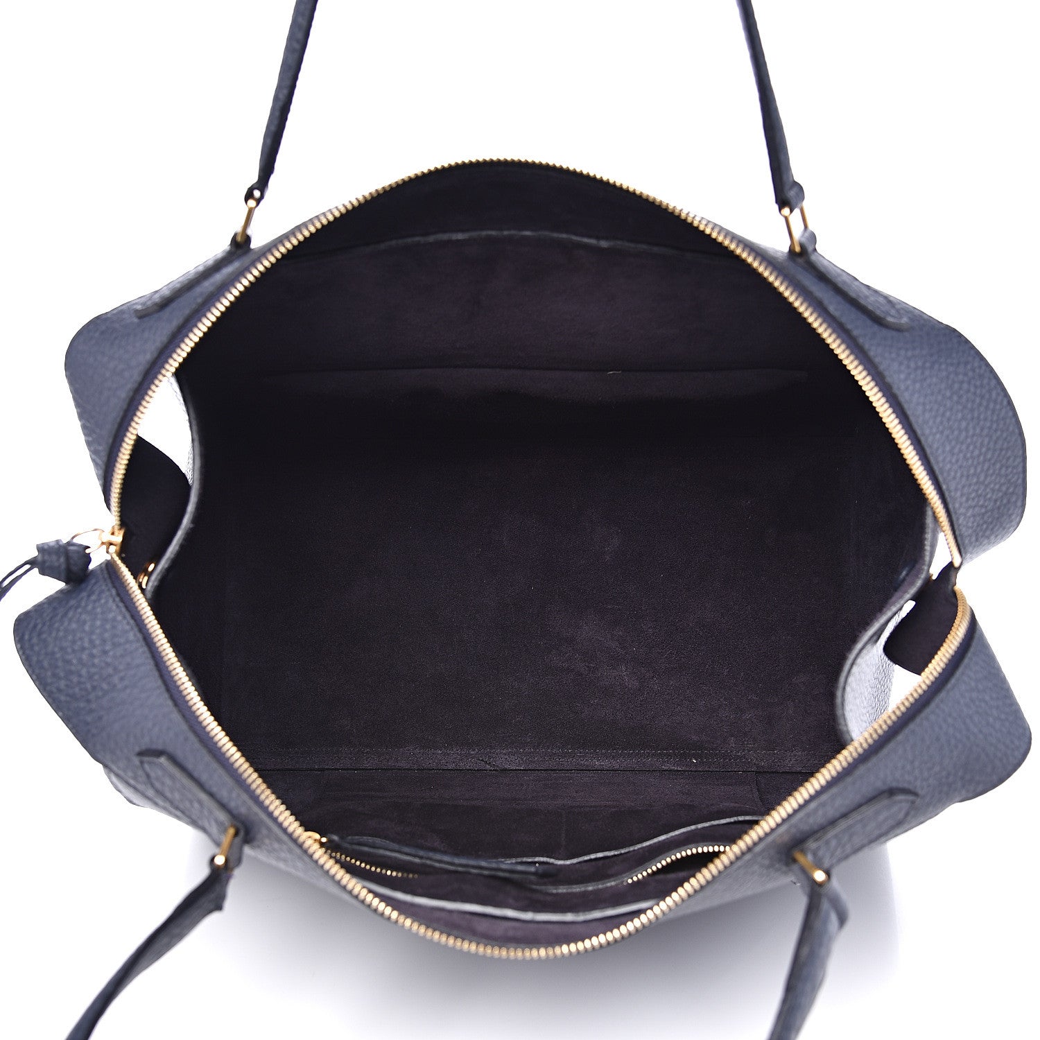 Celine Bullhide Calfskin Medium Ring Bag Navy Blue 4 of 11