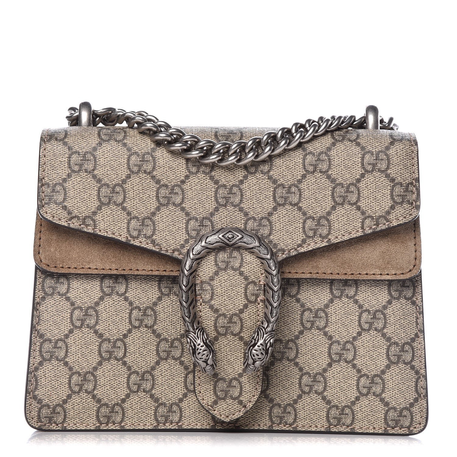 Gucci GG Supreme Monogram Mini Dionysus Shoulder Bag Taupe 1 of 9