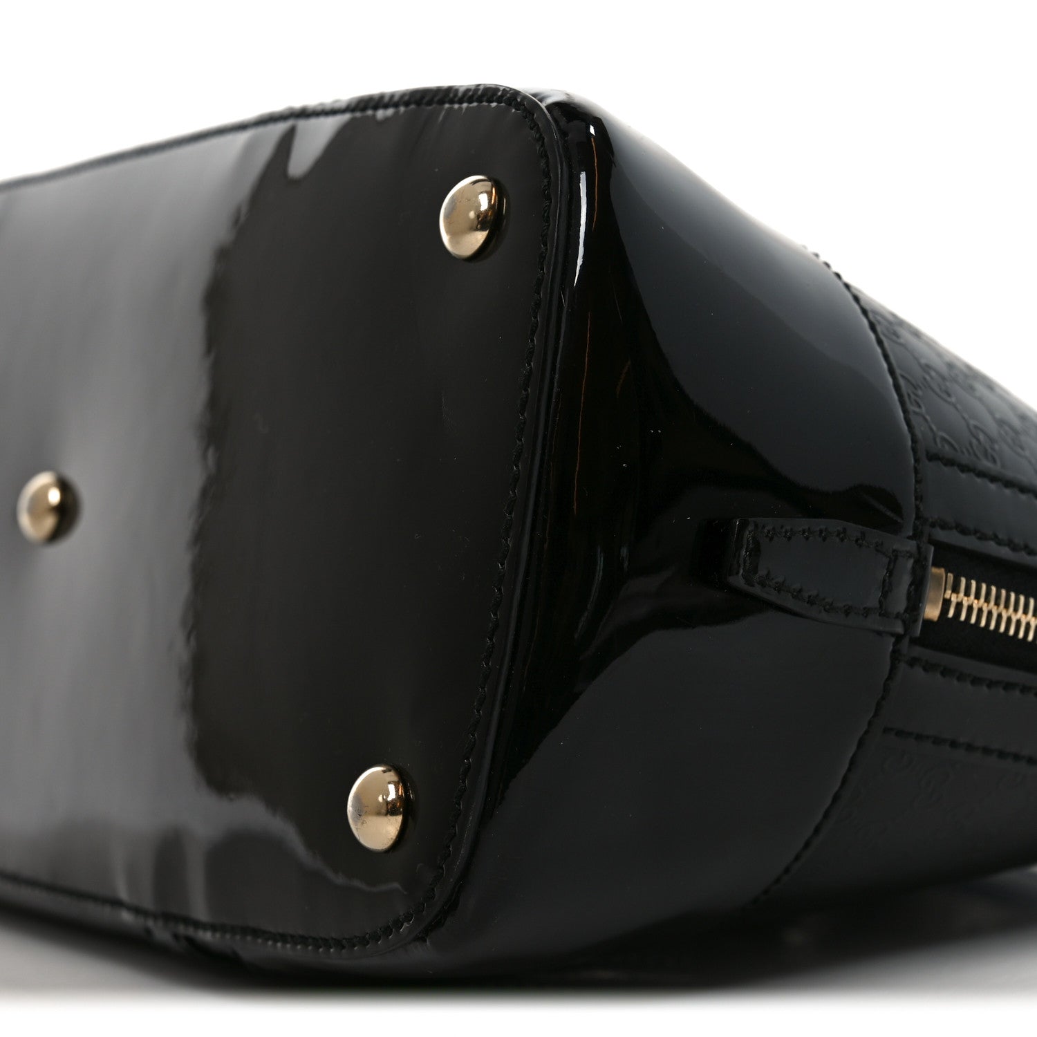 Gucci Patent Microguccissima Small Nice Top Handle Dome Bag Black 10 of 10