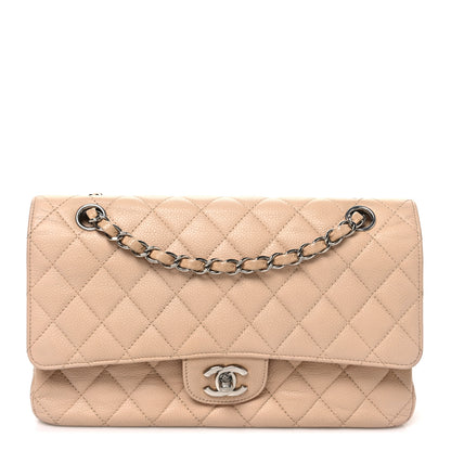 Chanel Caviar Quilted Medium Double Flap Beige 1 of 9