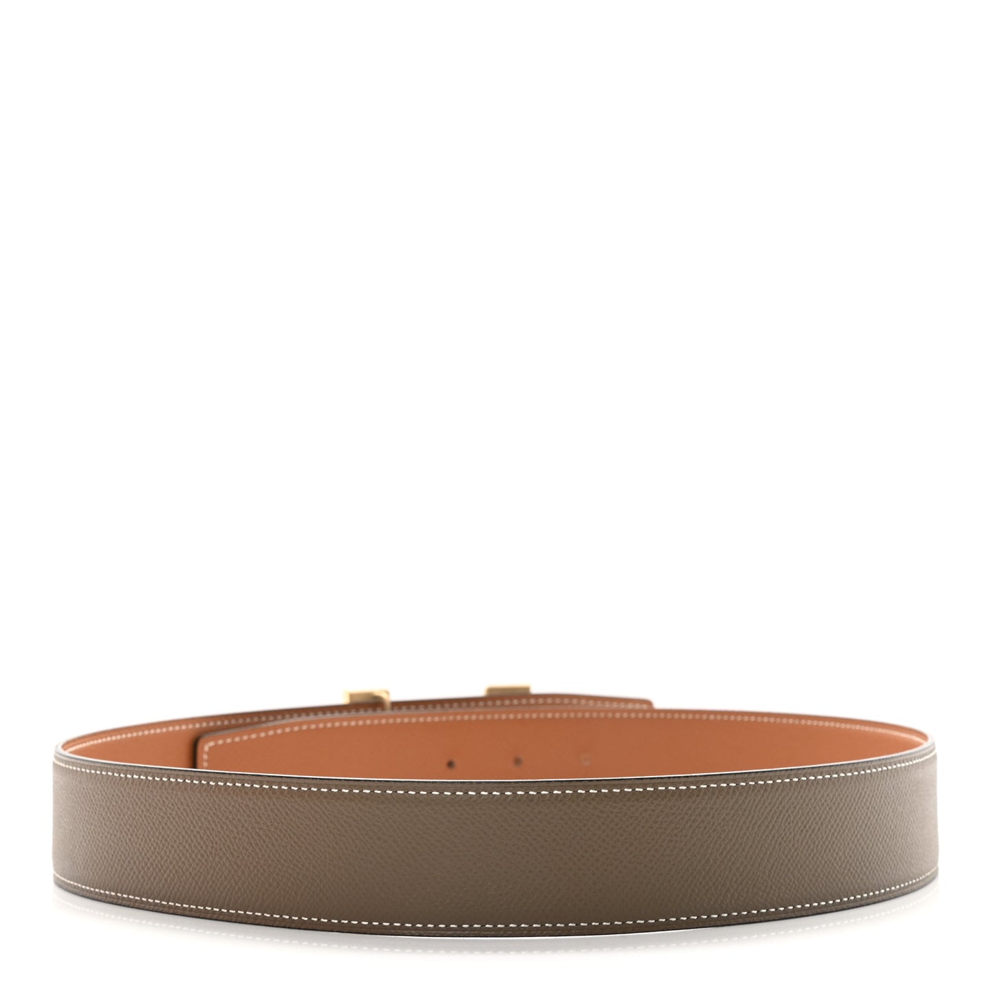 Epsom 38mm Constance H Belt 80 Etoupe Gold