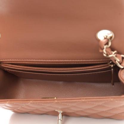 Chanel Lambskin Quilted Mini Rectangular Flap Brown 5 of 11