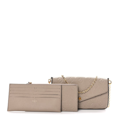 Louis Vuitton Empreinte Pochette Felicie Chain Wallet Tourterelle 3 of 11